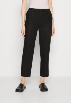 Anna Field Linen Mix - Pantalones - Black