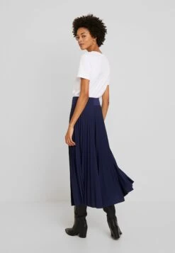 Anna Field Plisse A-Line Midi Skirt - Falda Acampanada - Maritime Blue -Anna Field 5e377213776043ae87e0befe2a75e8ca
