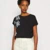 Anna Field Camiseta Estampada - Black