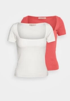 Anna Field 2 Pack - Camiseta Básica - Red/White -Anna Field 8b8a67e46f34420bae40ec6554872b09