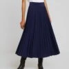 Anna Field Plisse A-Line Midi Skirt - Falda Acampanada - Maritime Blue