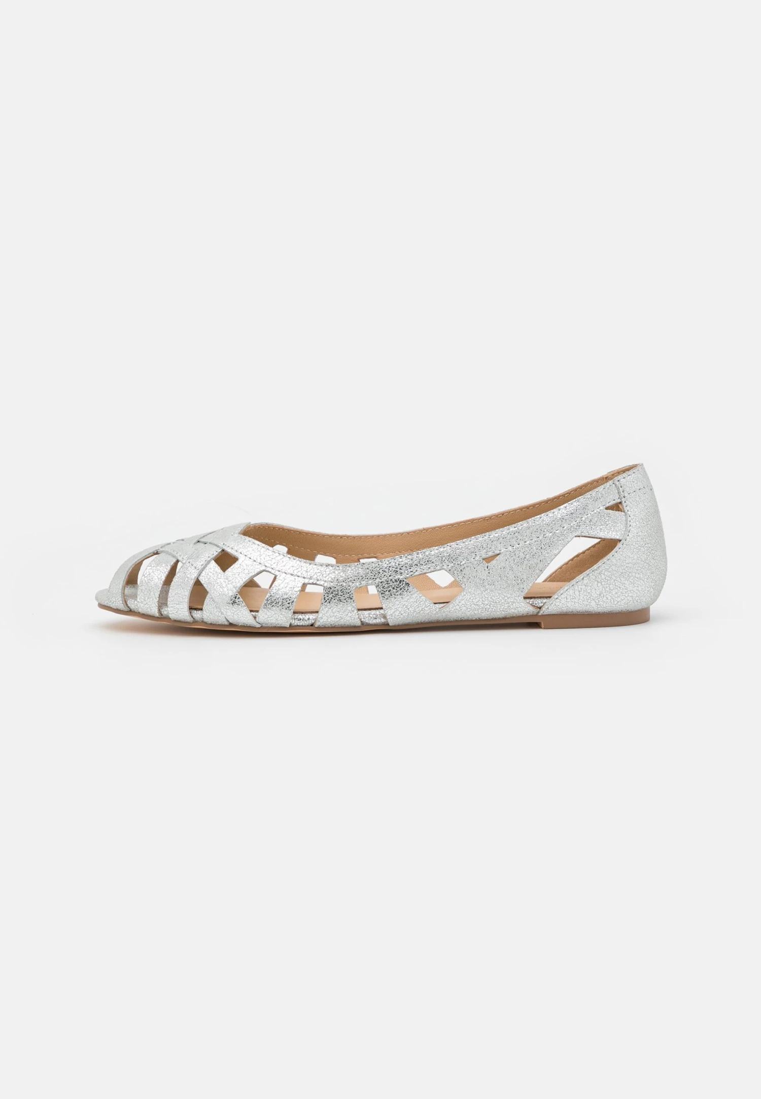 Anna Field Leather - Bailarinas Peeptoe - Silver 2 Anna Field Leather - Bailarinas Peeptoe - Silver - Imagen 2