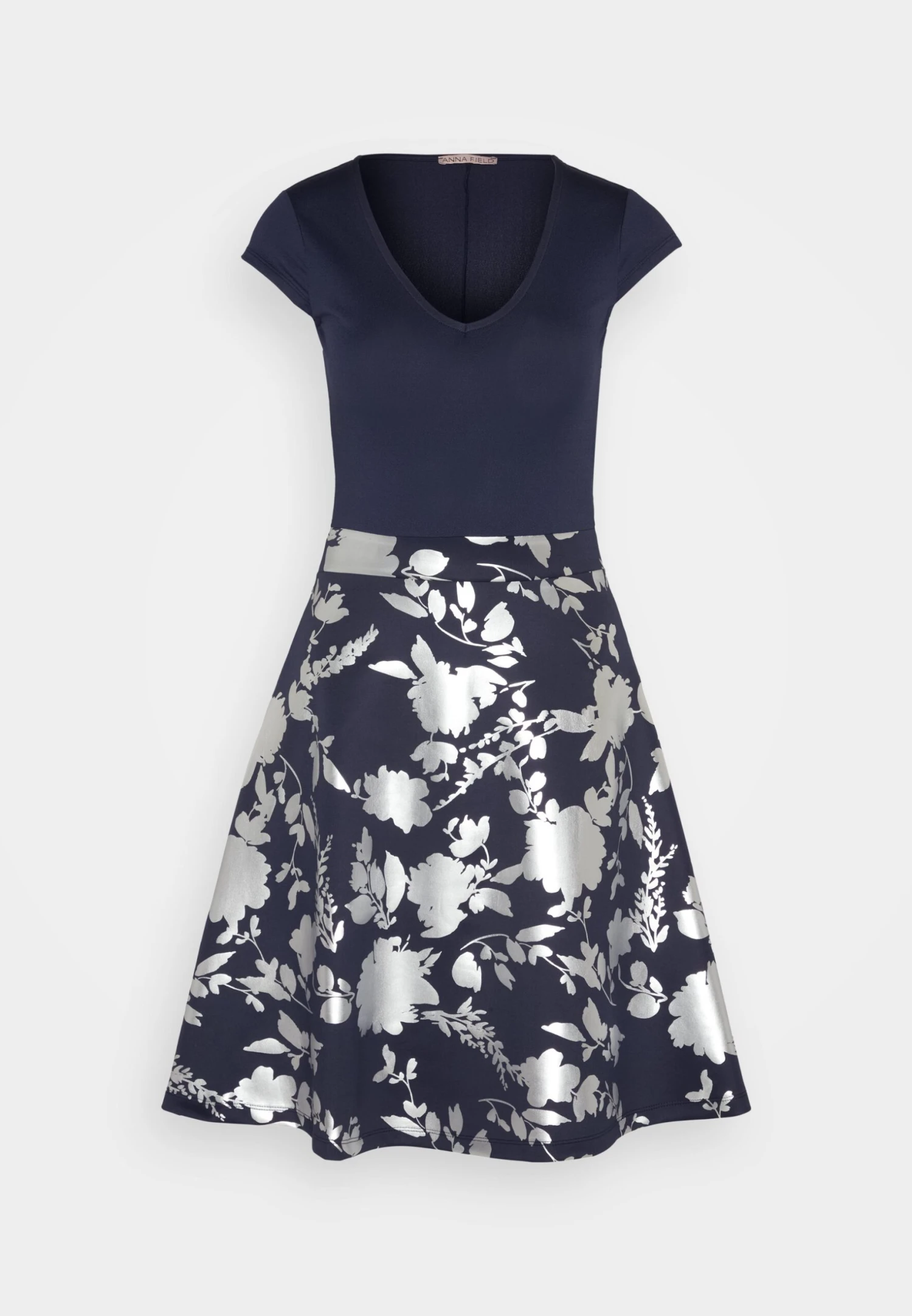 Anna Field Vestido Ligero - Dark Blue/Silver 5 Anna Field Vestido Ligero - Dark Blue/Silver - Imagen 5