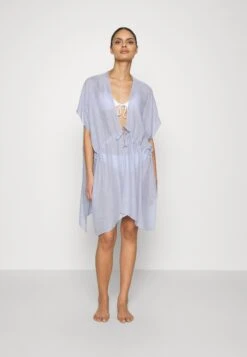 Anna Field Printed Short Kimono / 606 - Khaki_003 - Off-White - Complementos De Playa - 502 - Blue