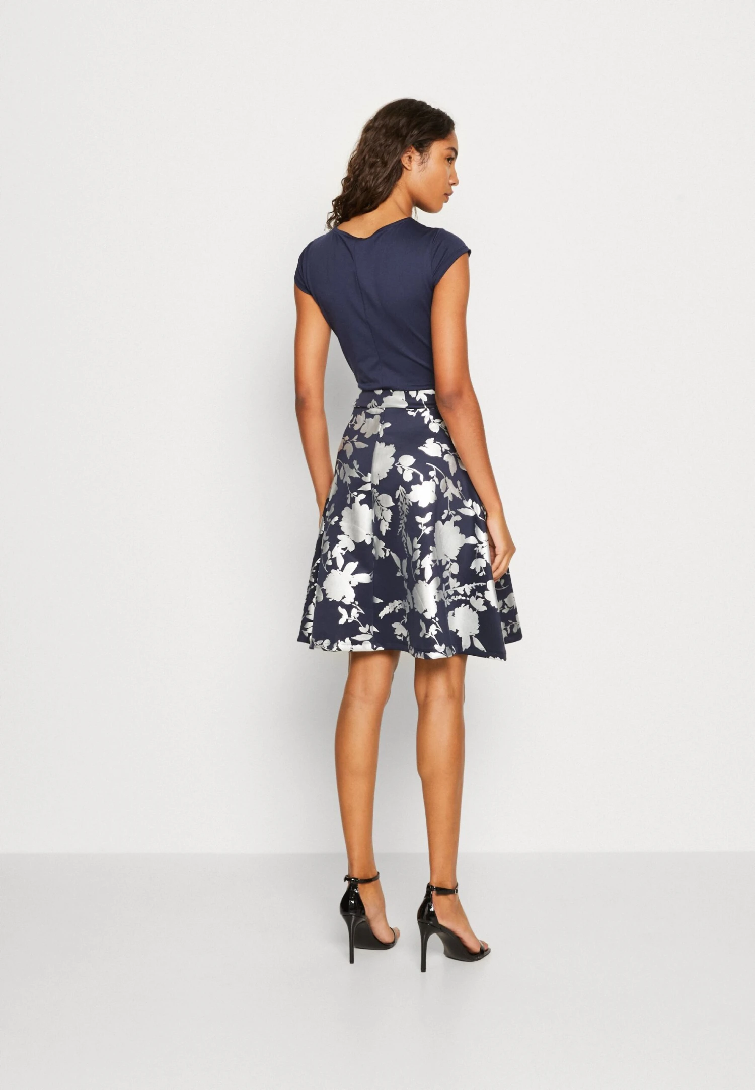 Anna Field Vestido Ligero - Dark Blue/Silver 3 Anna Field Vestido Ligero - Dark Blue/Silver - Imagen 3