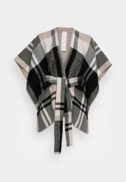 Anna Field Poncho - Black/White