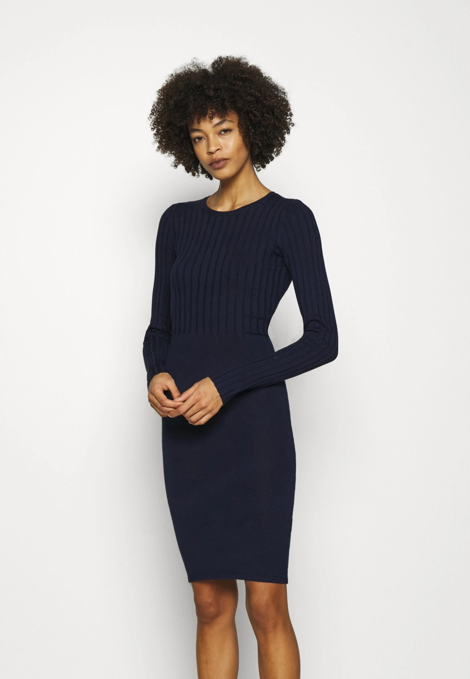 Anna Field Crew Ausschnitt Ripp Top Bodycon Mini Strickkleid - Vestido De Tubo - Dark Blue 1 Anna Field Crew Ausschnitt Ripp Top Bodycon Mini Strickkleid - Vestido De Tubo - Dark Blue
